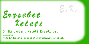 erzsebet keleti business card